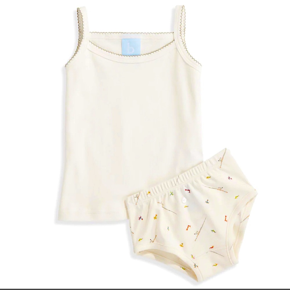 Brand New- size 2. Printed Pima Cami & Undie Set